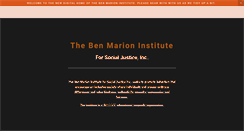 Desktop Screenshot of benmarioninstitute.org